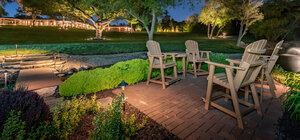 backyard with deck lighting ideas